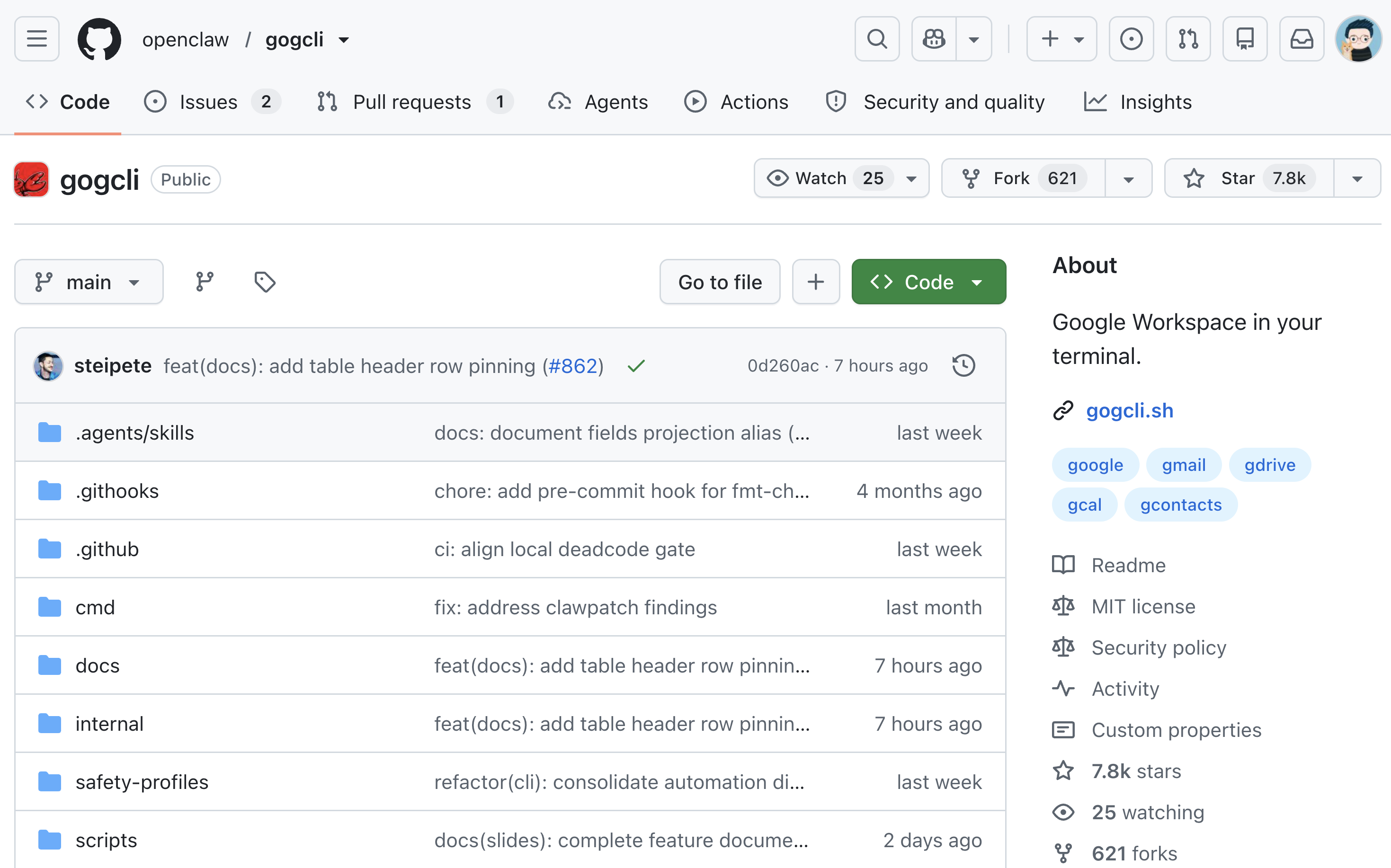 gog cli GitHub repo openclaw/gogcli